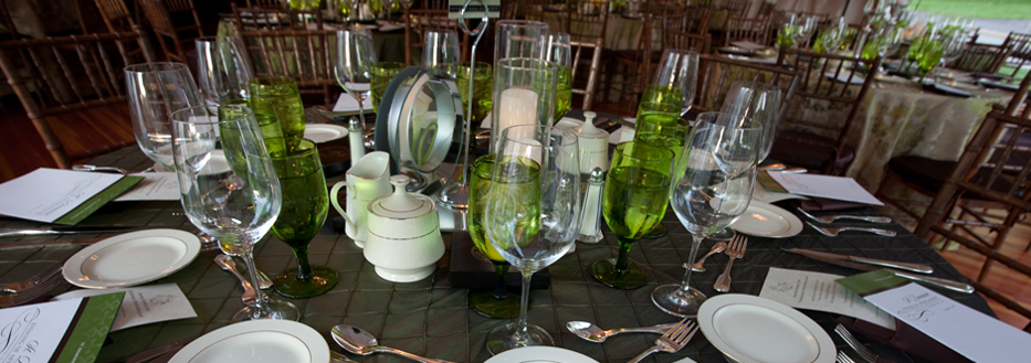 A table set with lots of nice tableware